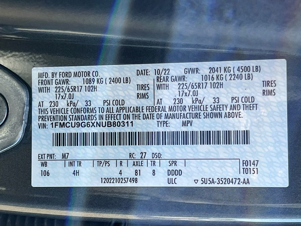 2022 Ford Escape SE