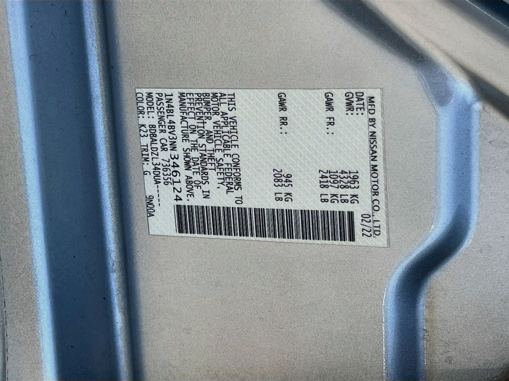2022 Nissan Altima 2.5 S