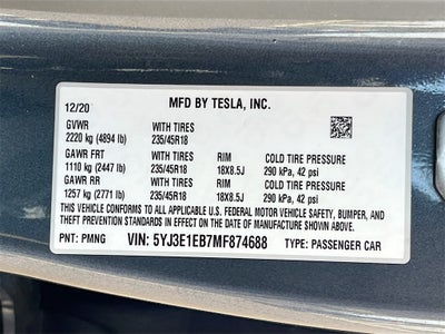 2021 Tesla Model 3 Long Range