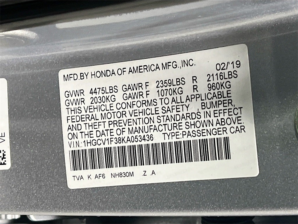 2019 Honda Accord Sport