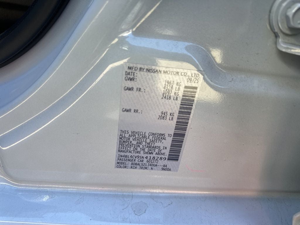 2025 Nissan Altima 2.5 SR