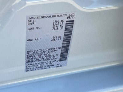 2025 Nissan Altima 2.5 SR