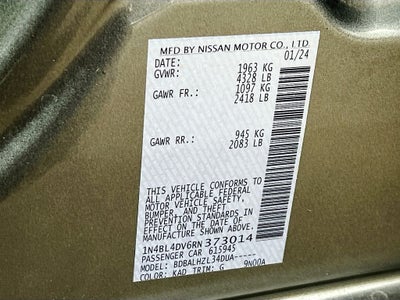 2024 Nissan Altima 2.5 SV