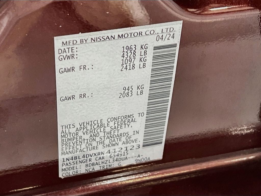 2024 Nissan Altima 2.5 SV