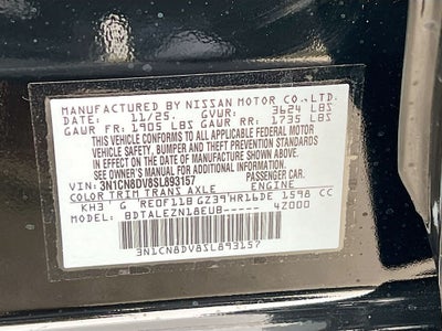 2025 Nissan Versa 1.6 S