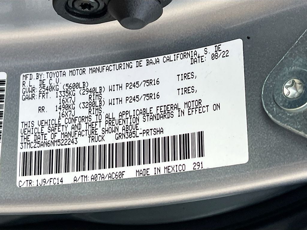 2022 Toyota Tacoma V6