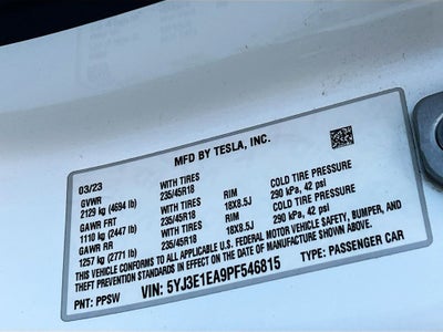 2023 Tesla Model 3 Base