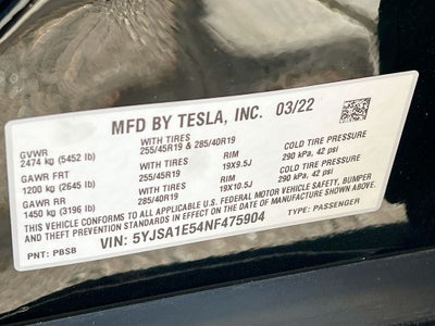 2022 Tesla Model S Base