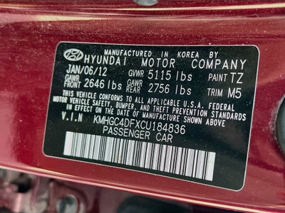 2012 Hyundai Genesis 4.6