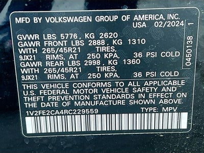 2024 Volkswagen Atlas Cross Sport 2.0T SEL Premium R-Line