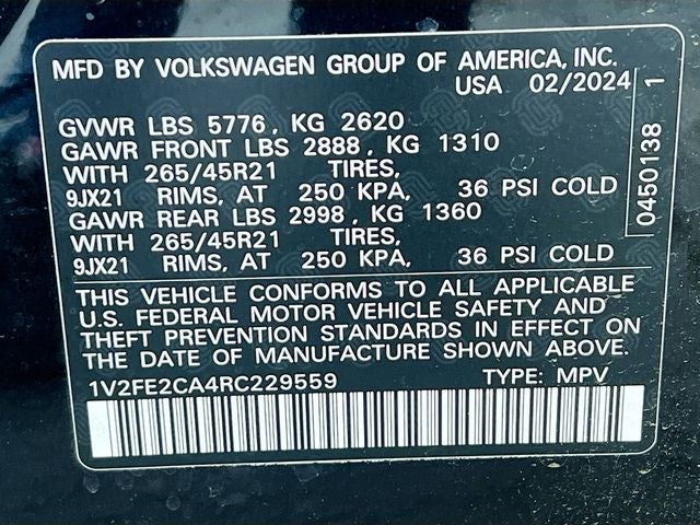 2024 Volkswagen Atlas Cross Sport 2.0T SEL Premium R-Line