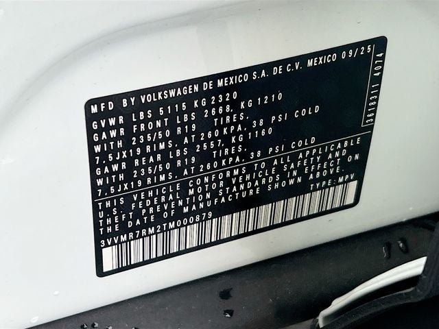 2026 Volkswagen Tiguan 2.0T SE