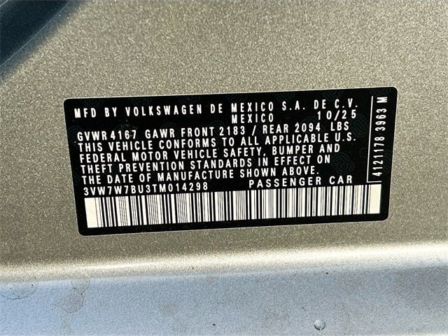 2026 Volkswagen Jetta 1.5T SE