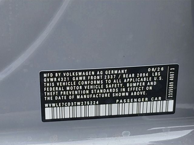 2026 Volkswagen Golf GTI 2.0T S