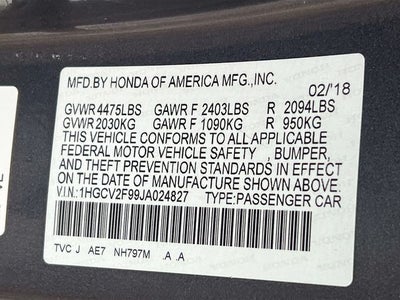 2018 Honda Accord Touring 2.0T