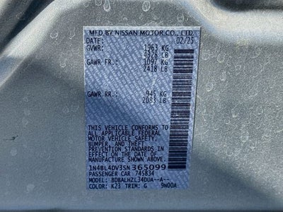 2025 Nissan Altima 2.5 SV