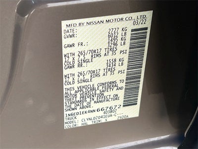 2022 Nissan Frontier PRO-4X