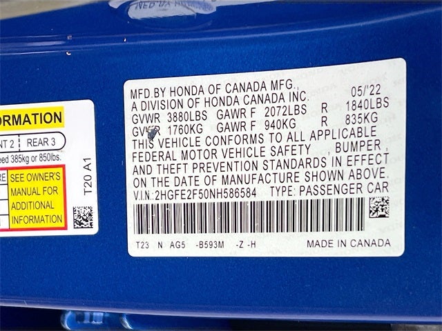 2022 Honda Civic Sport