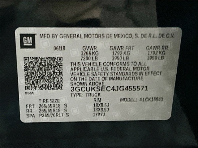 2018 Chevrolet Silverado 1500 LTZ 2LZ