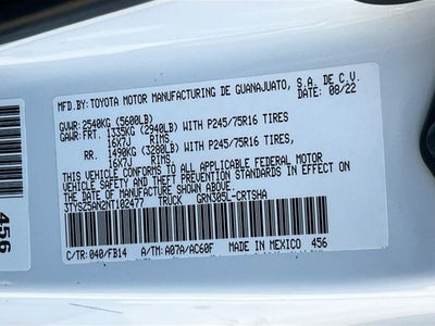 2022 Toyota Tacoma SR5 V6