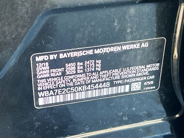 2019 BMW 7 Series 740i