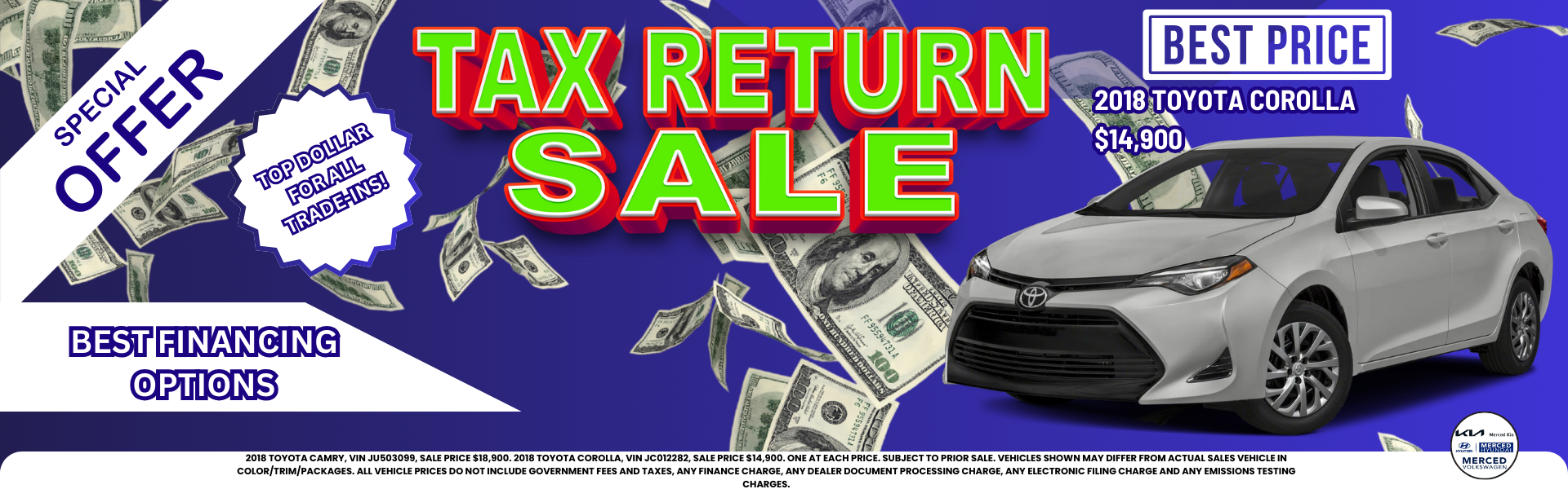 Tax Return Sale